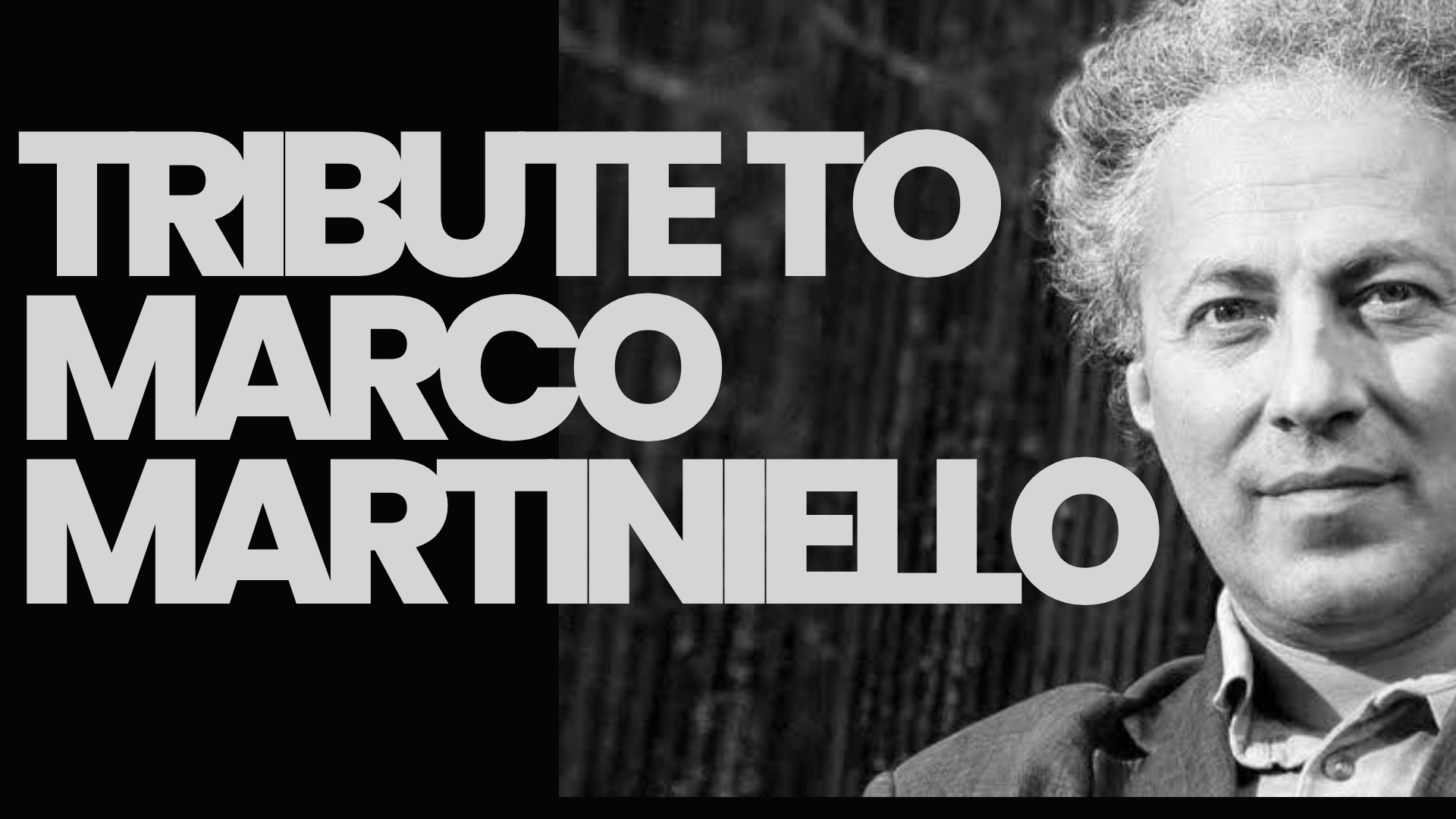 Tribute to Marco Martiniello
